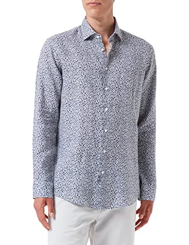 Seidensticker Męska koszula biznesowa, granatowy, 42 PL