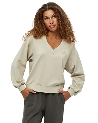 Beyond Now Damska bluza April GOTS z dekoltem w serek Swatshirt, czysty kaszmir, XXL