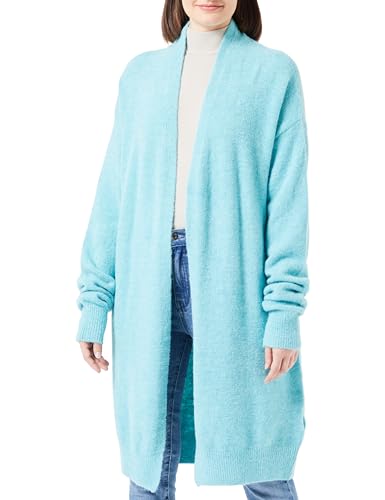 caneva Damski długi kardigan z dzianiny 19025276-CA02, turkusowy, M/L, turkusowy, M-L