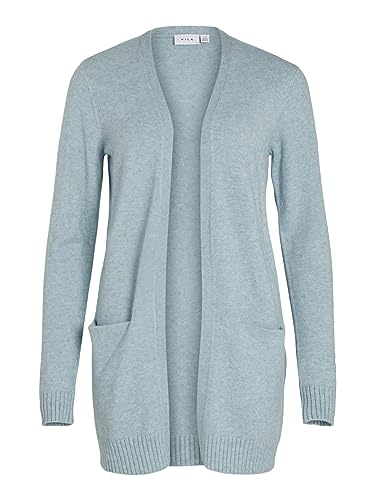 Vila Kobiety Viril Open L/S Knit Cardigan - Noos Kardigan, Niebieski, XL
