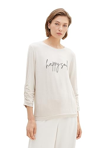 TOM TAILOR T-shirt damski, 32398 - Clouds Grey Melange, S
