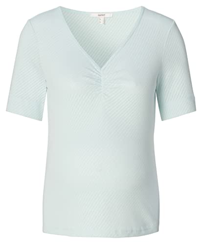 Esprit Maternity Damska koszulka z krótkim rękawem, pastelowy niebieski-435, L, Pastelowy niebieski - 435, L