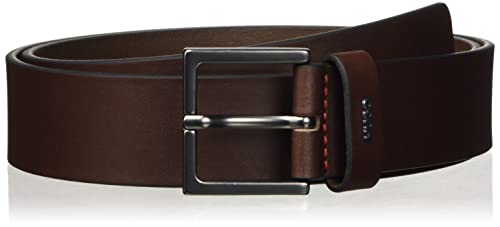 HUGO Pasek męski, Brązowy (Dark Brown 202), 80