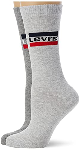 Levi's Skarpety unisex z logo o regularnym kroju, Jasnoszary melanż