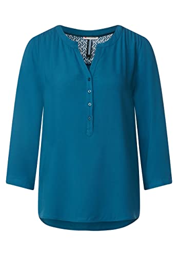 Street One Damska bluzka koronkowa, Deep Splash Blue, 40