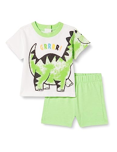 Chicco 2-delige zestaw: Koszulki w szortach voor kinderen Legginsy rzeźbione Baby Boy, Groen (595), 3 maanden