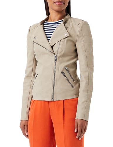 ONLY ONLAVA Faux Leather Biker OTW NOOS kurtka damska, Weathered Teak, 36, Weathered Teak, 36