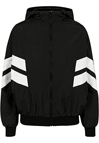 Urban Classics Girl's Girls Crinkle Batwing kurtka, biała/czarna, 158/164