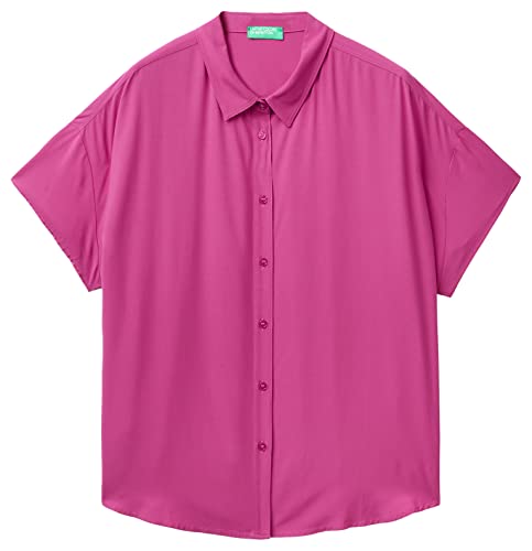 United Colors of Benetton Damska koszula 5wpwdq01 m, różowa 0 K9, L, Różowy 0 K9, L