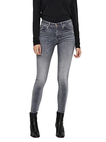 VERO MODA Jeansy damskie Slim Fit VMLux Normalny Waist, Medium Grey Denim, XS