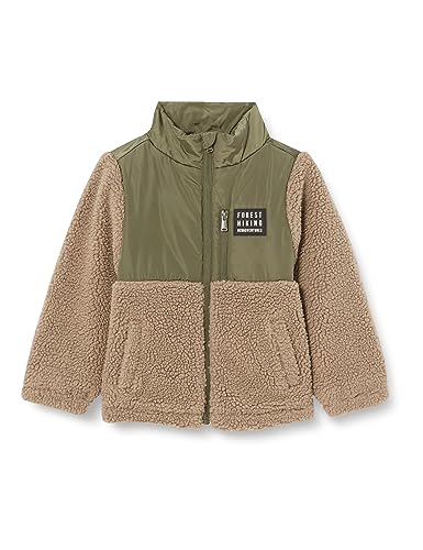 NAME IT Chłopięca kurtka NKMMIKARLO Teddy Jacket Weathered Teak, 122, Weathered Teak, 122