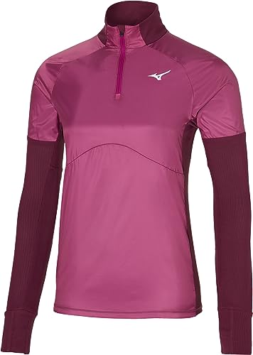 Mizuno Damska koszulka hybrydowa LS Bieganie, Magenta Haze, XS