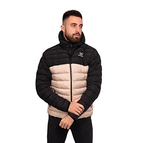 Just Emporio męska kurtka z kapturem dla dorosłych, czarna/czerwona, Czarny/czerwony, M