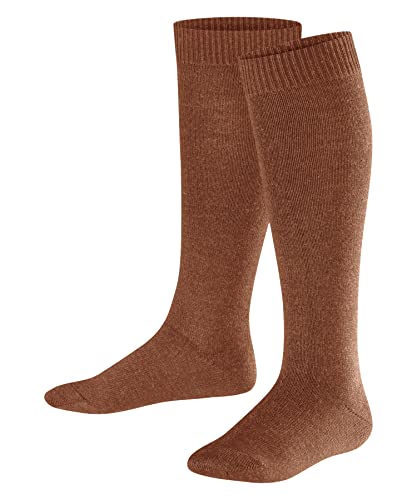 FALKE Unisex dziecięce Comfort Wool wzmocnione skarpety bez wzoru, oddychające, długie, jednokolorowe, wysokie i ciepłe, 1 para skarpetek, beżowe (terakota 5770), 39-42