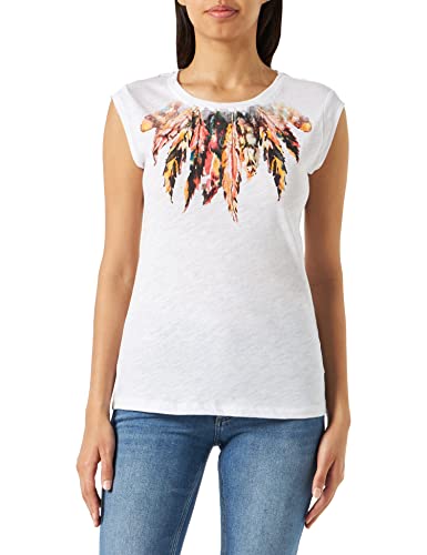 ONLBONE S/S Feel/Feathers Top Box CS JRS, Bright White/Print: Feathers1, XXS
