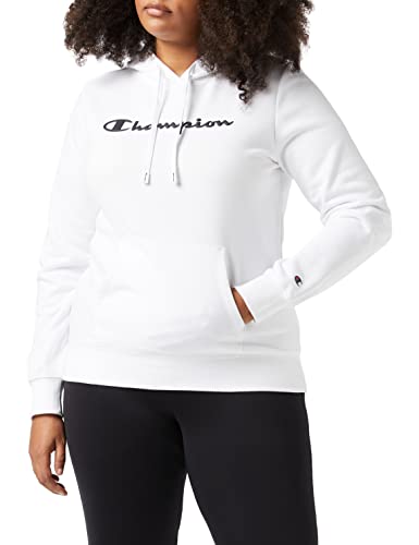Champion Damska bluza z kapturem American Classics - duże logo, Bianco, XL