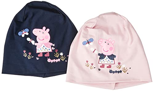 NAME IT Girl's NMFPEPPAPIG JISSU 2P HAT PEP czapka, Dark Sapphire/Pack:2 Pack Dark Sapp+Violet Ice, 48/49