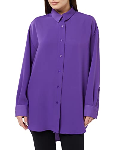 Seidensticker Damska bluzka z długim rękawem, fioletowa, 48, liliowy, 48