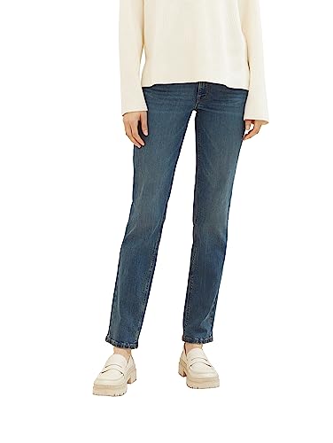 TOM TAILOR Alexa Straight dżinsy damskie, 10281-Mid Stone Wash Denim, 36W / 30L