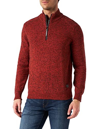 camel active Sweter męski 4095376k51, pomarańczowy czerwony, L