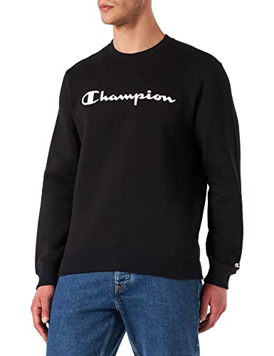 Champion Legacy Classic Logo Crewneck Sweter Męski, Czarny_(czarny), L
