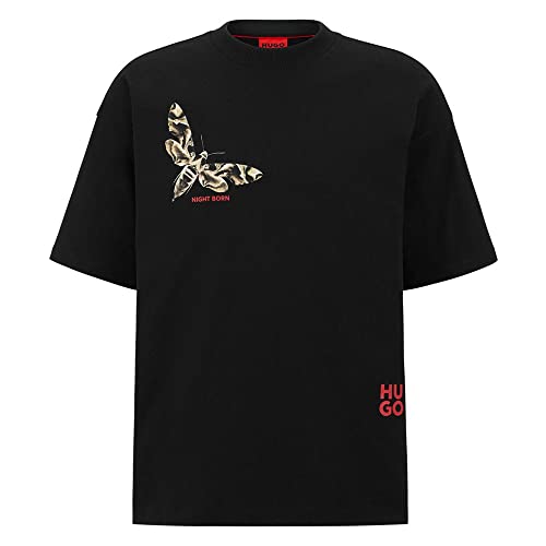 HUGO Męska koszulka Dardtop T_Shirt, Black1, XS