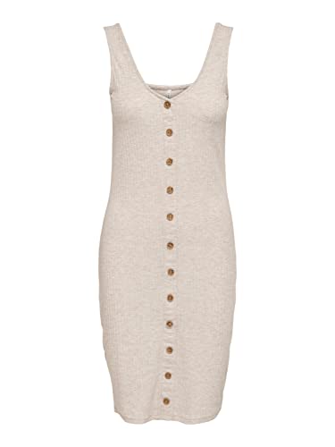 ONLY Damska sukienka Onlnella S/L Bodycon JRS Jersey, Pumice Stone/szczegóły: melanż, XL