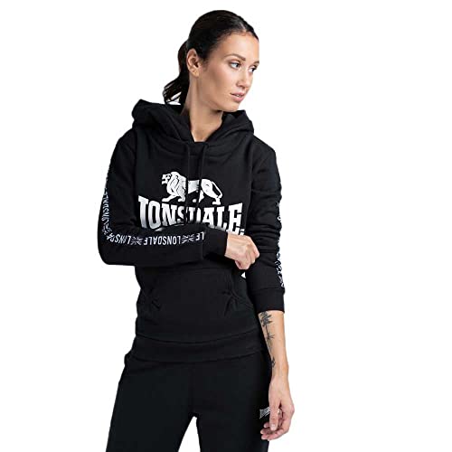 Lonsdale Damska bluza z kapturem, czarny, XL