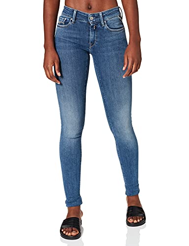 Replay Dżinsy damskie Luz Skinny, Niebieski (średni niebieski 9), 23W / 32L