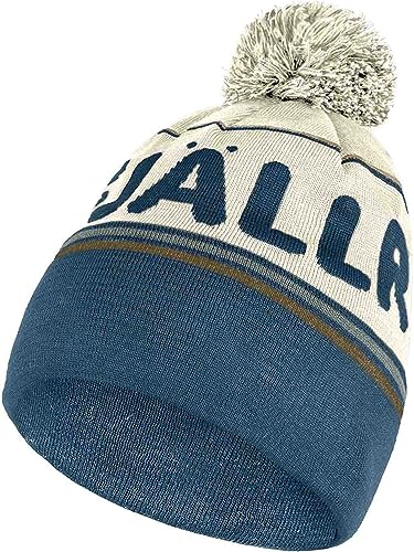 Fjällräven Czapka unisex, czapka z pomponem, Chalk White-Indigo Blue, rozmiar uniwersalny, Chalk White-Indigo Blue, jeden rozmiar