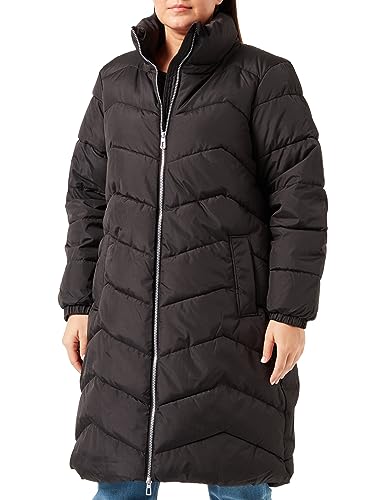 VERO MODA CURVE Damski płaszcz pikowany VMCLIGA Coat CUR, czarny, 50, czarny, 50