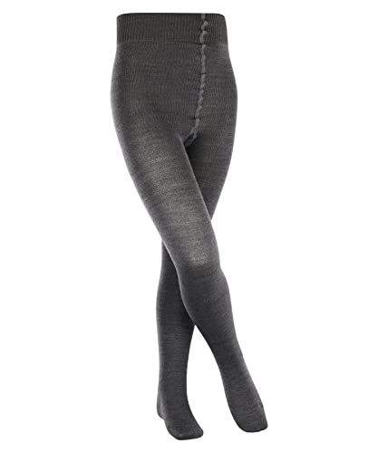 FALKE Uniseks - dzieci Rajstopy Comfort Wool K TI Wełna Merynosa Bawełna grube jednokolorowe 1 Para, Szary (Dark Grey 3070), 134-146 (9-12 lata)