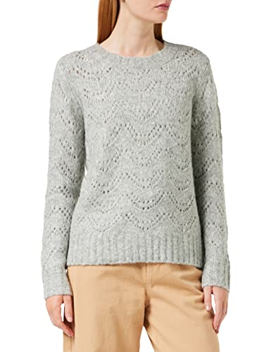 PIECES Damski sweter Pcbibi Ls Knit Noos, jasnoszary melanżowy, XL
