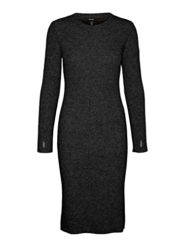 VERO MODA Women's VMBRITANY LS O-Neck Dress GA Boo sukienka, czarna, M, czarny, M