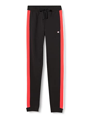 Champion Damskie spodnie dresowe Legacy Heritage Block Powerblend z wysokim stanem, regularne prążkowane mankiety, Czarny, XL