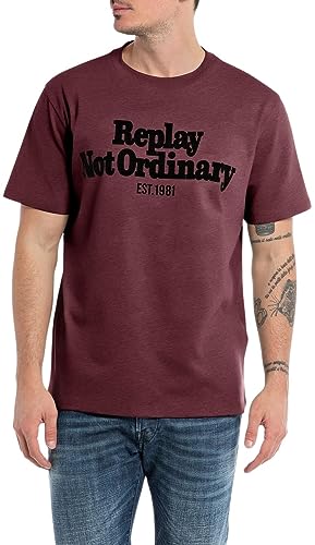 Replay koszulka męska regular fit, 164 Rosso Amaranto, XL