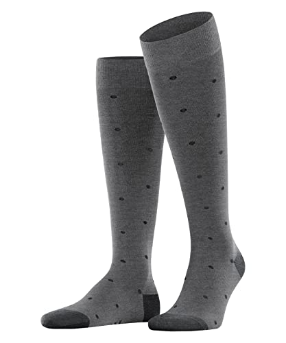 FALKE Mężczyźni Podkolanówki Dot M KH Bawełna długie z wzorem 1 Para, Szary (Steel Melange 3167), 43-46