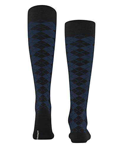 Burlington Mężczyźni Podkolanówki Leyton M KH Wełna długie z wzorem 1 Para, Szary (Anthracite Melange 3080), 40-46