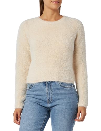 caspio Damski sweter z dzianiny 11025475-CA06, kremowo-złoty, XS/S, kremowy złoty, XS-S