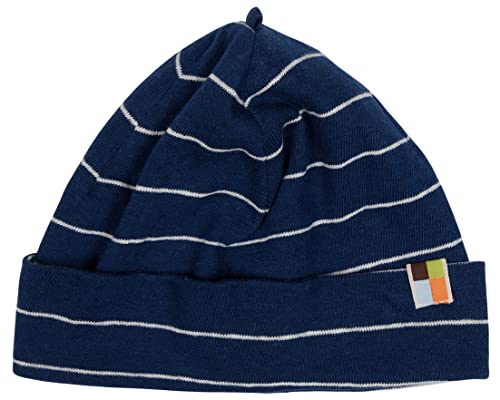 loud + proud Unisex dziecięce paski z lnu, certyfikat GOTS czapka, ultramaryna, 98/104, Ultramaryna, 49-50