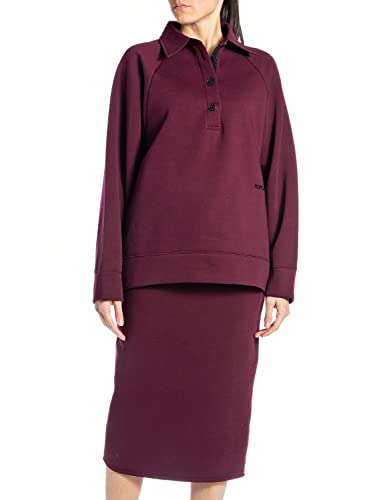 REPLAY Bluza damska W3705, 459 burgundowa, L, 459 Burgundy, L
