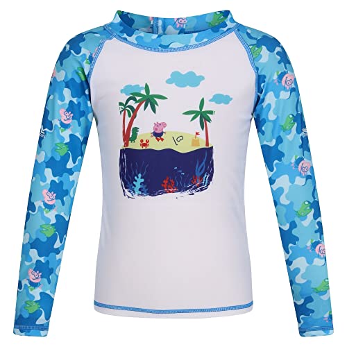 Regatta Peppa kombinezon antypodrażnieniowy jednoczęściowy kostium kąpielowy mieszany, granatowy/biały, 5 lat, Granatowy/biały, 5 ans