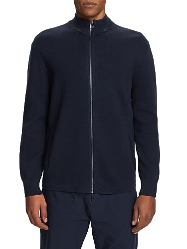 ESPRIT Kardigan z zamkiem błyskawicznym, 100% bawełna, grantowy, L