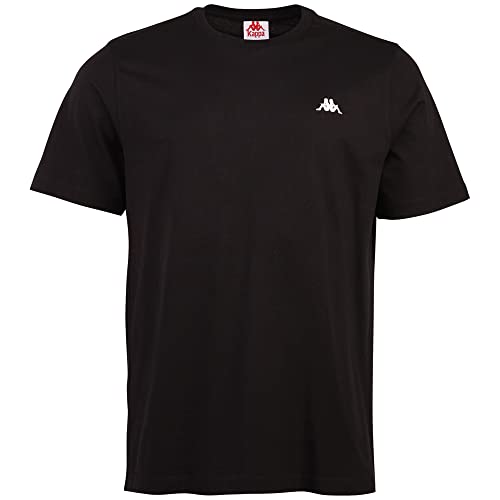 Kappa Męski T-shirt, Regular Fit, Caviar, XL