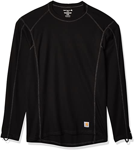 Carhartt Męska Base Force Midweight Classic Crew Layer Top, Czarny, XXL Długi