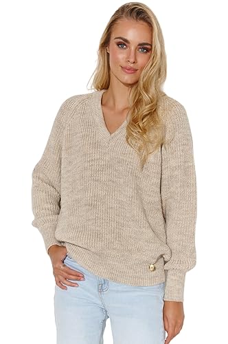 Makadamia Bluza damska, Be?owy Melan?, jeden rozmiar