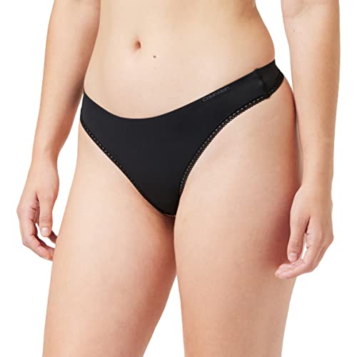 Calvin Klein Damskie stringi (2 sztuki), czarny (black 001), L