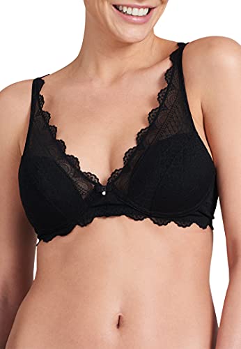 Schiesser Damski biustonosz z miękką miseczką, czarny (schwarz 000), 80A
