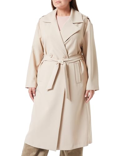 Sisley Damski płaszcz 2MT4LN02N trencz 3A6, kolor jasnobeżowy (Light Beige Beige), Jasny beż 3a6, 42