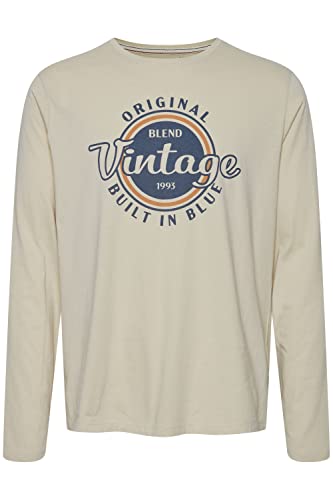 Blend Męski t-shirt l/s, 141107/Oyster Gray, L
